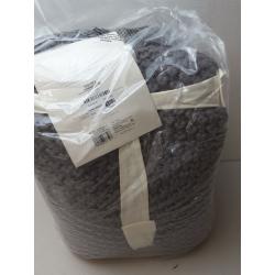 Full/Queen Chunky Knit Bed Blanket Dark Gray - Casaluna