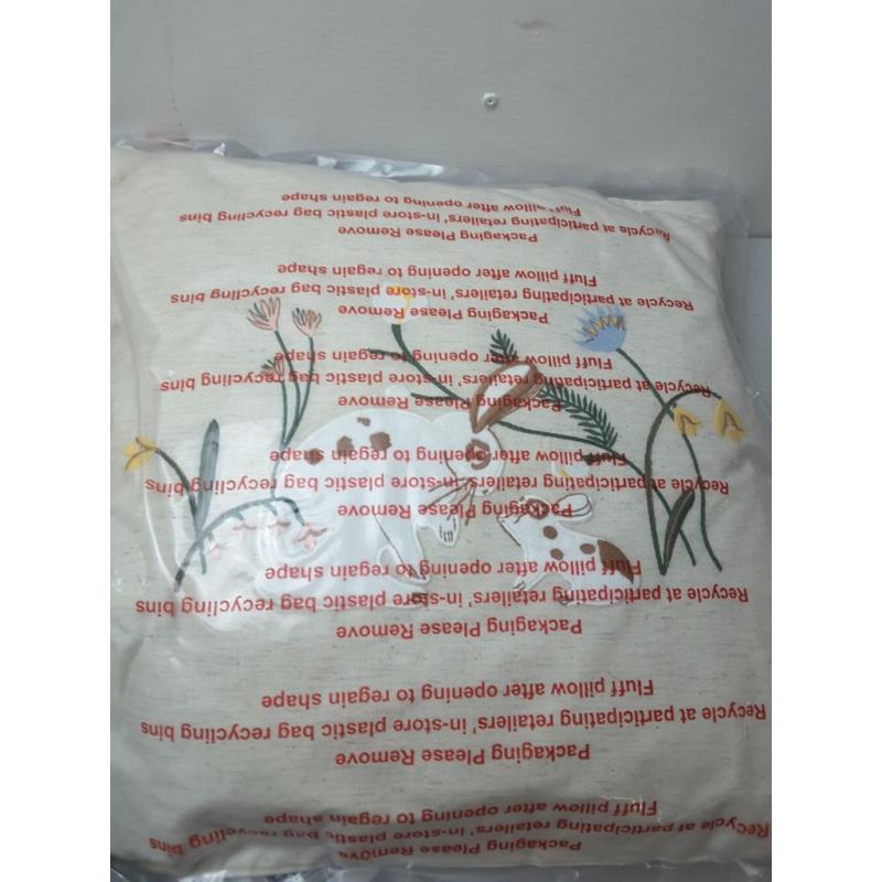 Mom and Baby Bunny Square Throw Pillow Cream - Threshold