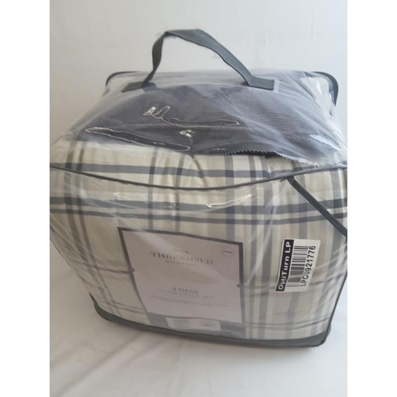 Queen 8pc Conway Comforter Set Gray/Taupe - Threshold (Please be advised that sets may be missing pieces or otherwise incomplete.)