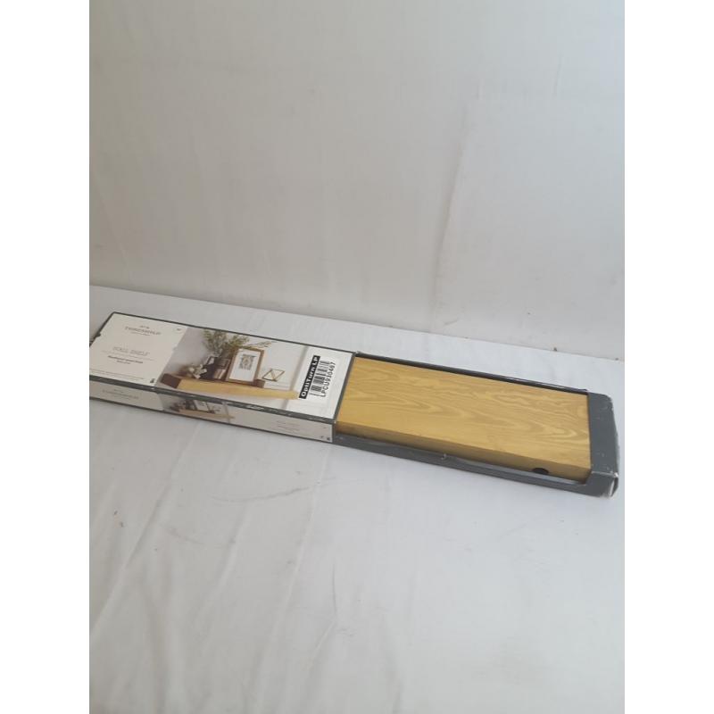 36 x 2.3 Wood Floating Wall Shelf Pine - Threshold