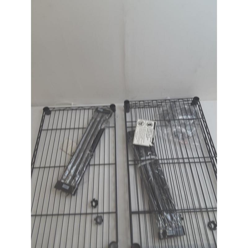 3 Tier Wire Shelving Black - Brightroom