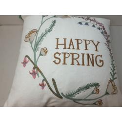 THRESHOLD Embroidered Happy Spring Throw Toss Pillow