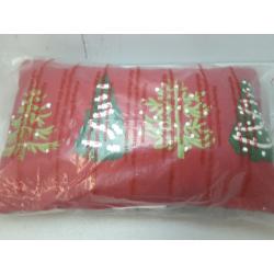 Embroidered Tree Lumbar Christmas Throw Pillow Red - Threshold