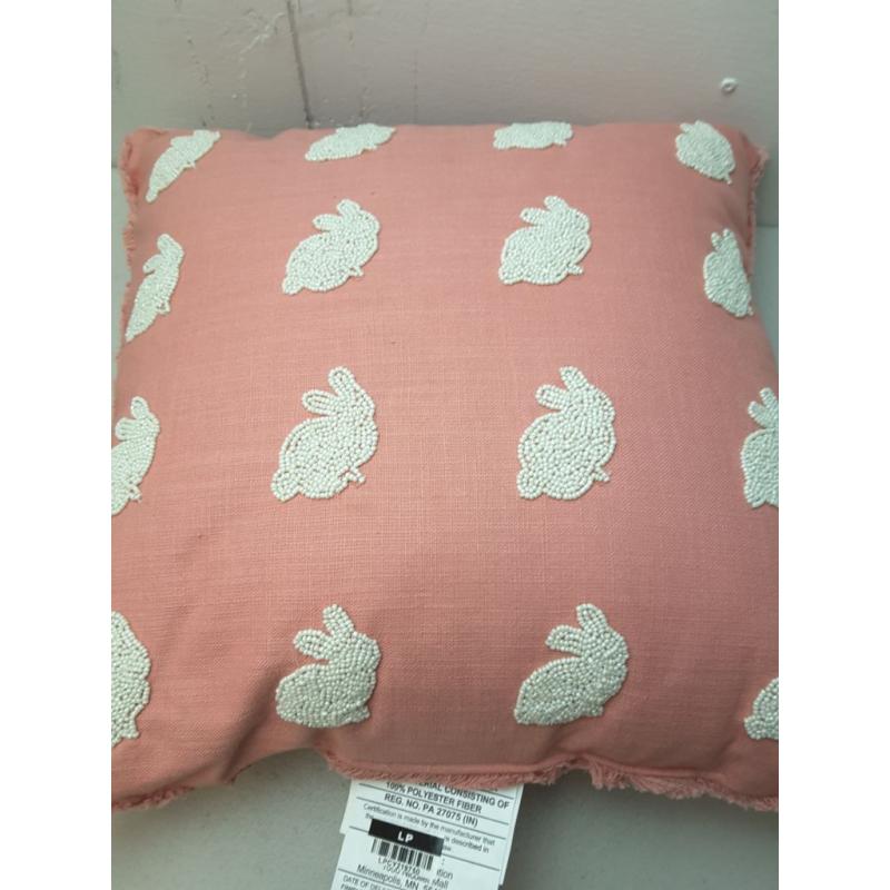Beaded Bunny Square Throw Pillow Rose - Threshold