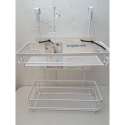 Over the Cabinet Tiered Storage Matte White - Brightroom