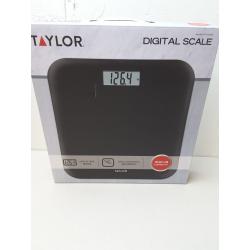 Digital Lightweight Bathroom Scale Black - Taylor