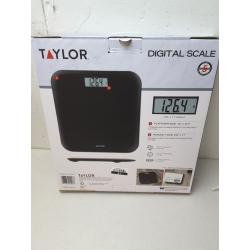 Digital Lightweight Bathroom Scale Black - Taylor