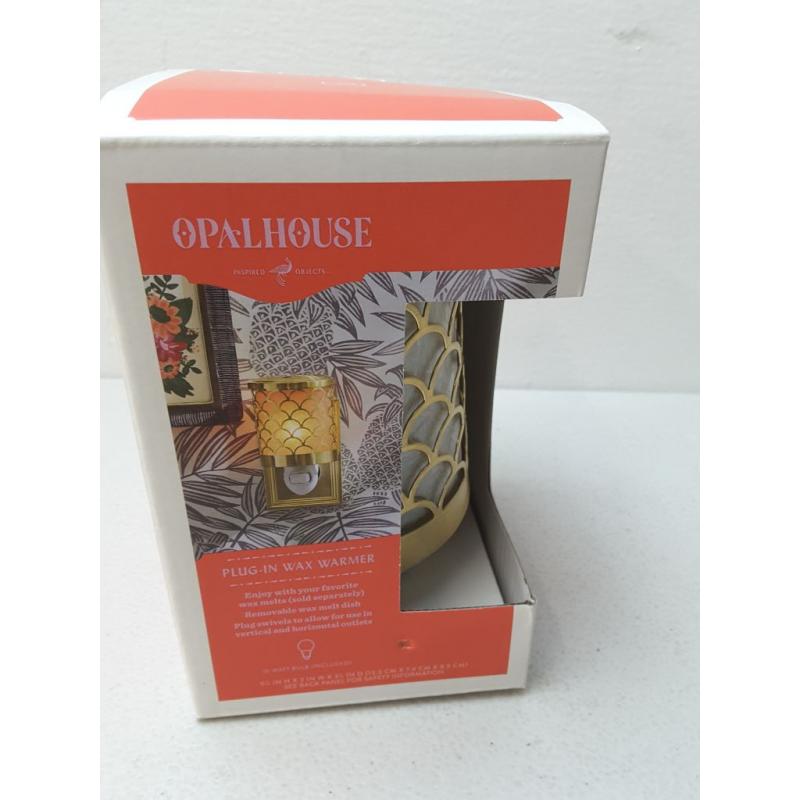 5.2 x 4.2 Scallop Capiz and Glass Plug-In Scent Warmer Gold - Opalhouse