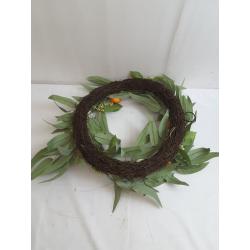 15 Artificial Leaf and Orange Wreath