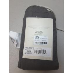 King 100% Washed Linen Solid Pillowcase Set Dark Gray - Casaluna