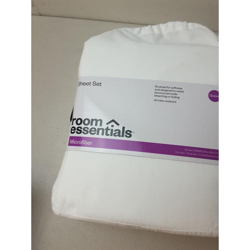 Queen Microfiber Sheet Set White - Room Essentials