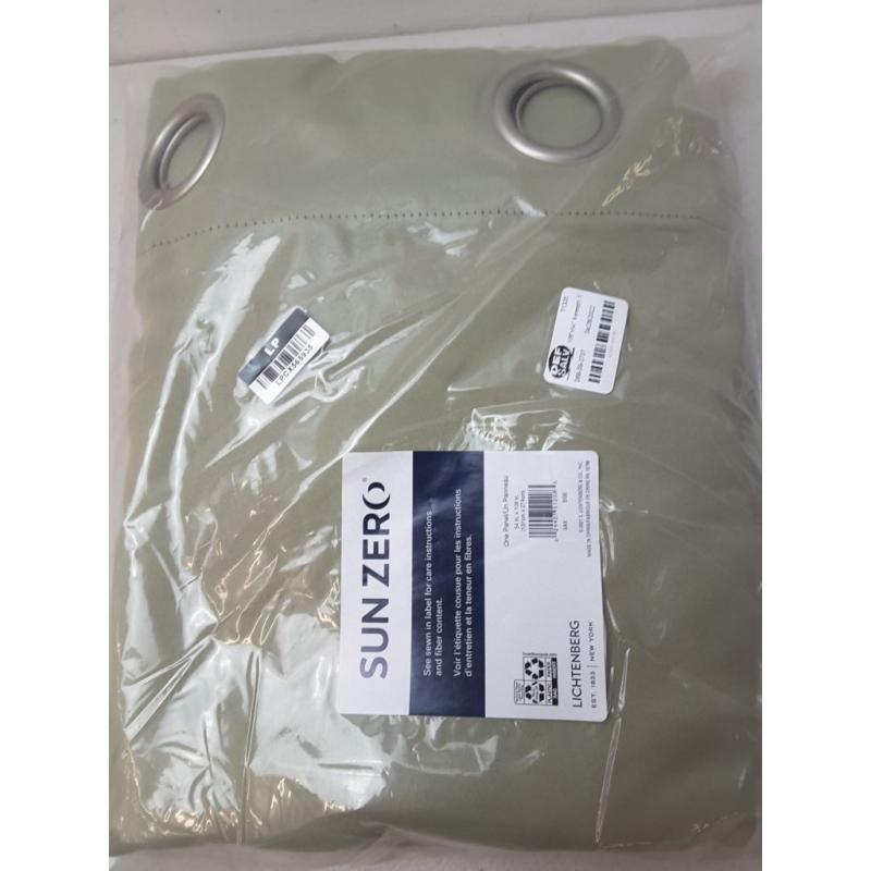 108x54 Kenneth Energy Saving Blackout Grommet Top Curtain Panel Green-Sun Zero