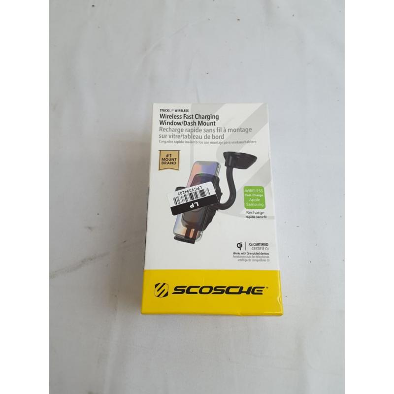 Scosche Wireless Charging Universal Window Dash Mount Black