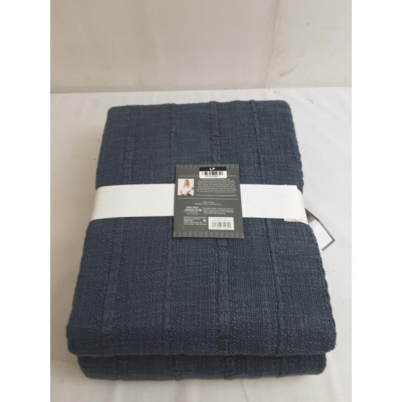 60x86 Oversized 100% Cotton Bed Throw Slate Blue - Threshold