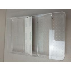 Large Shallow Tray with Angled Dividers Clear - Madesmart