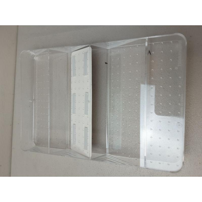 Large Shallow Tray with Angled Dividers Clear - Madesmart