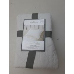 Standard Diamond Stitch Cotton Linen Quilt Sham Light Gray - Threshold