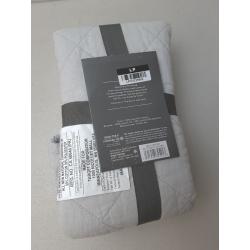 Standard Diamond Stitch Cotton Linen Quilt Sham Light Gray - Threshold