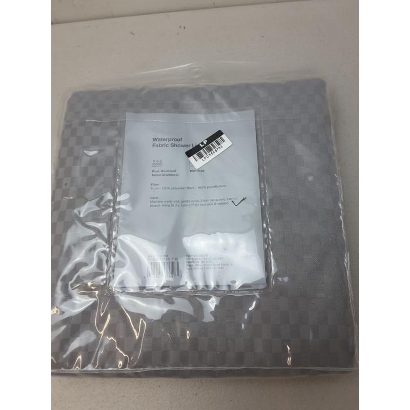 Waterproof Fabric Heavy Weight Shower Liner Gray- Made By Design