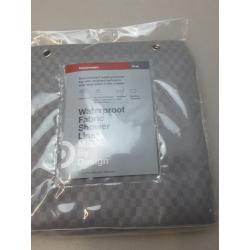 Waterproof Fabric Heavy Weight Shower Liner Gray - Made By Design