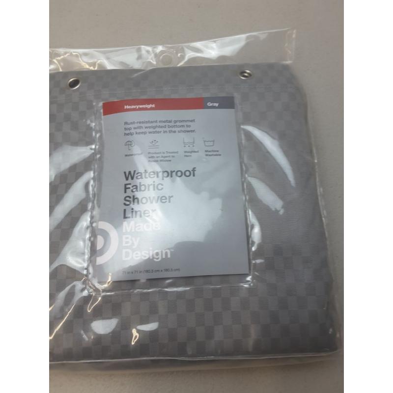 Waterproof Fabric Heavy Weight Shower Liner Gray - Made By Design