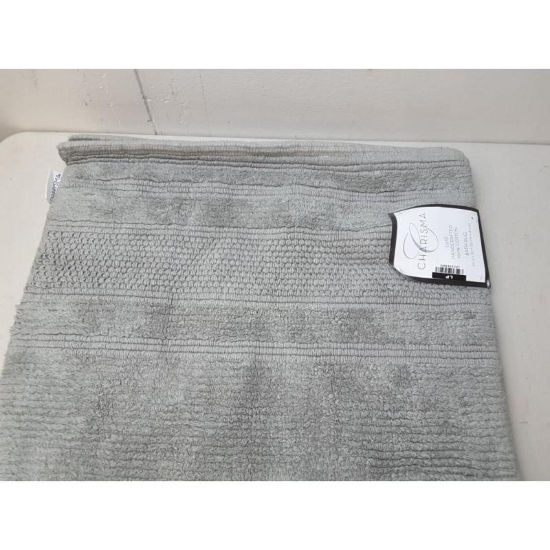 20x32 Luxe Cotton Handcrafted Bath Rug Gray - Charisma