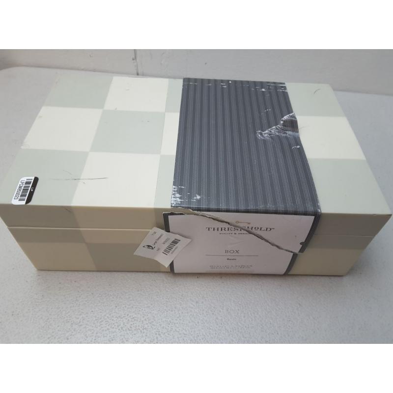 Large Checkered Resin Box - Threshold designed with Studio McGee