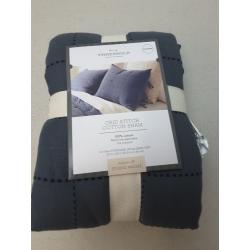 Grid Stitch Cotton Quilt Sham Blue/Gray - Threshold™ Designed With Studio Mcgee