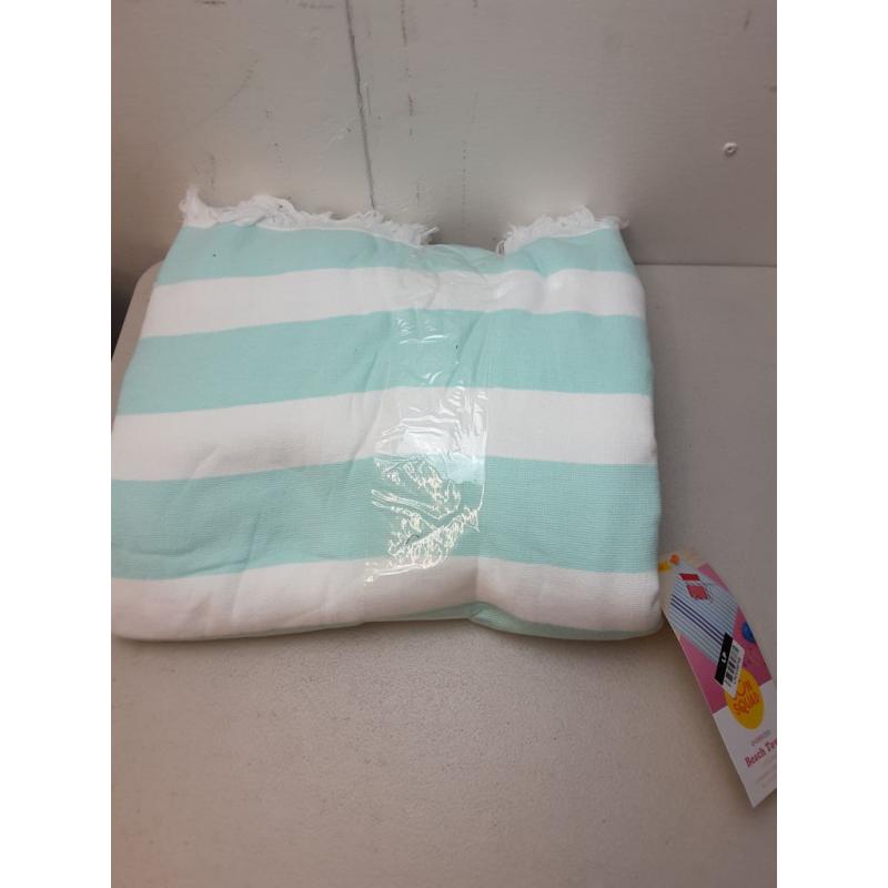 Striped Oversized Beach Towel Blue/Green - Sun Squad