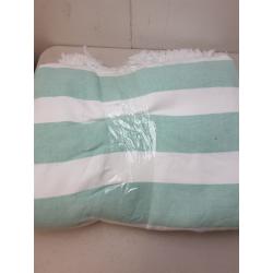 Striped Oversized Beach Towel Blue/Green - Sun Squad
