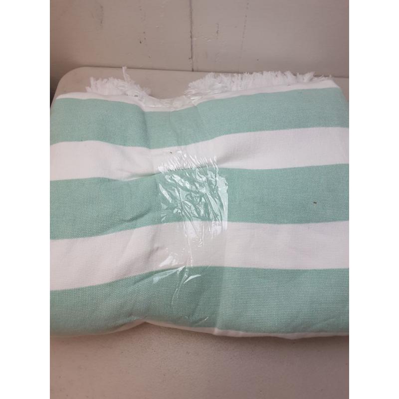 Striped Oversized Beach Towel Blue/Green - Sun Squad