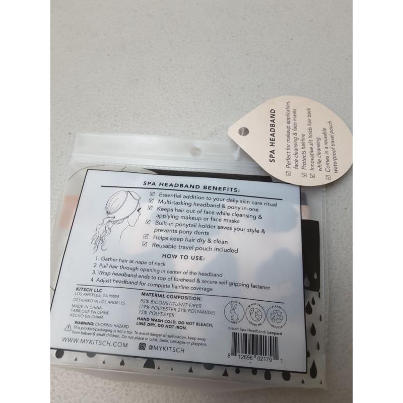 Leopard Spa Headband Brown - Kitsch