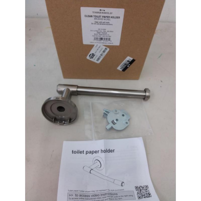 Clean Toilet Paper Holder Brushed Nickel