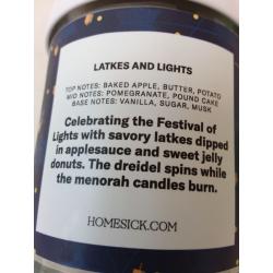 7.5oz Latkes and Lights Candle - Homesick