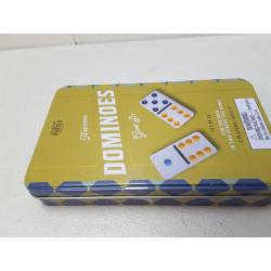 Professor Puzzle Traditional Dominoes Game Set Tin