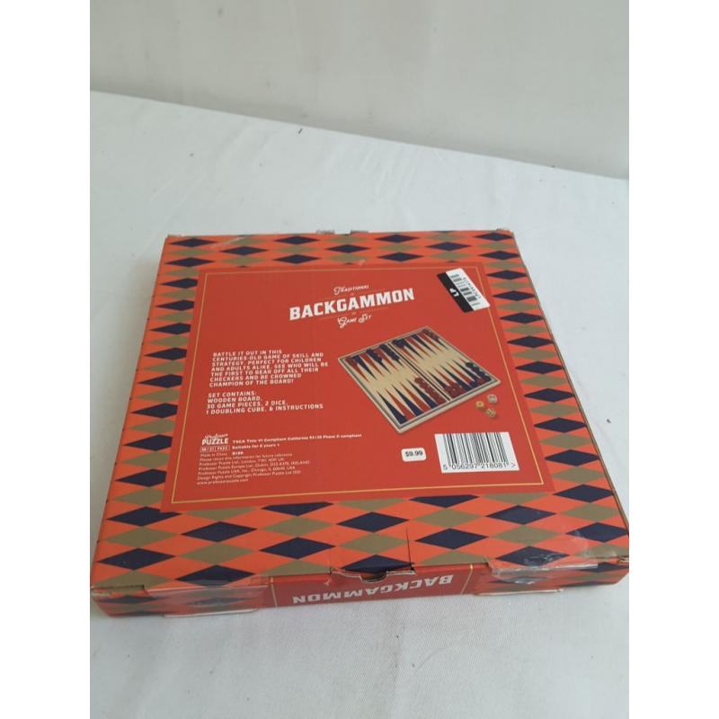 Professor Puzzle Traditional Backgammon Set
