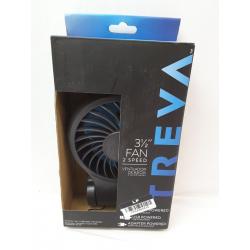 TREVA 3.5 Battery/USB Fan with AC Adapter - Gray