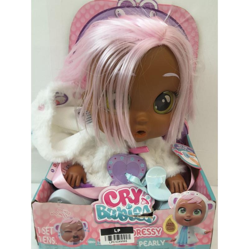 Cry Babies Dressy Pearly 12 Baby Doll - Pink Hair