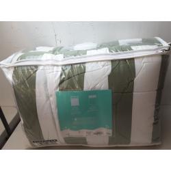 Full/Queen Rugby Stripe Cotton Comforter Set Green - Pillowfort