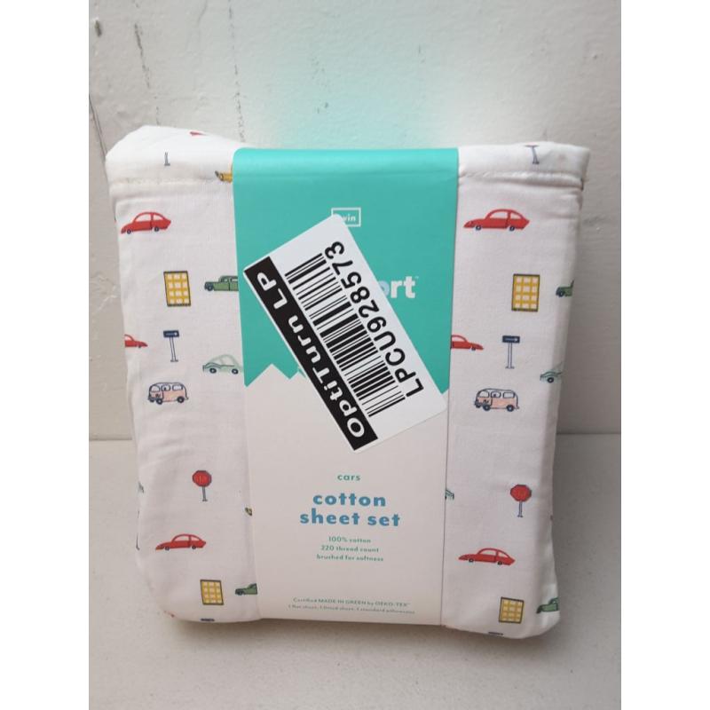 Twin City Cars Cotton Sheet Set - Pillowfort