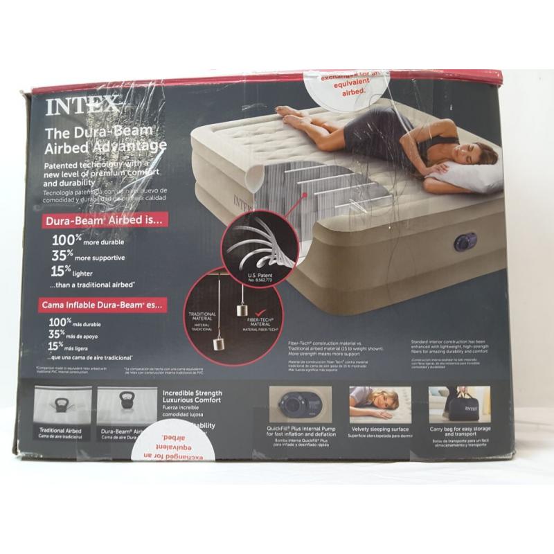 Intex Ultra Plush 20 Queen Air Mattress with 120V Internal Pump