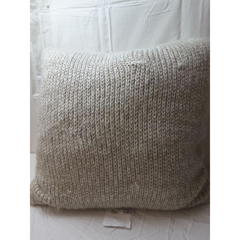 Oversize Marled Knit Square Throw Pillow Neutral/Cream - Threshold