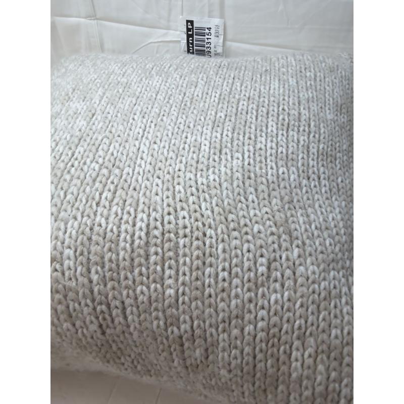 Oversize Marled Knit Square Throw Pillow Neutral/Cream - Threshold