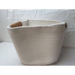 13 Decorative Coiled Rope Basket Cream - Brightroom