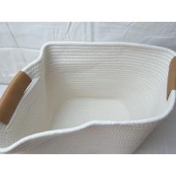 13 Decorative Coiled Rope Basket Cream - Brightroom