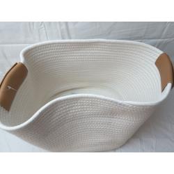 13 Decorative Coiled Rope Basket Cream - Brightroom