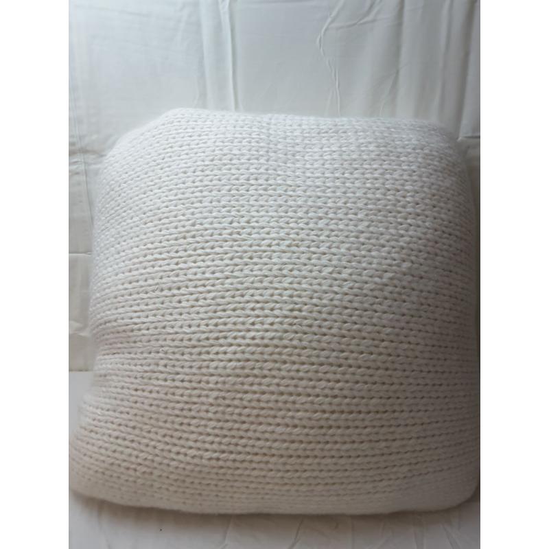 Oversized Chunky Cable Knit Square Throw Pillow Ivory - Threshold