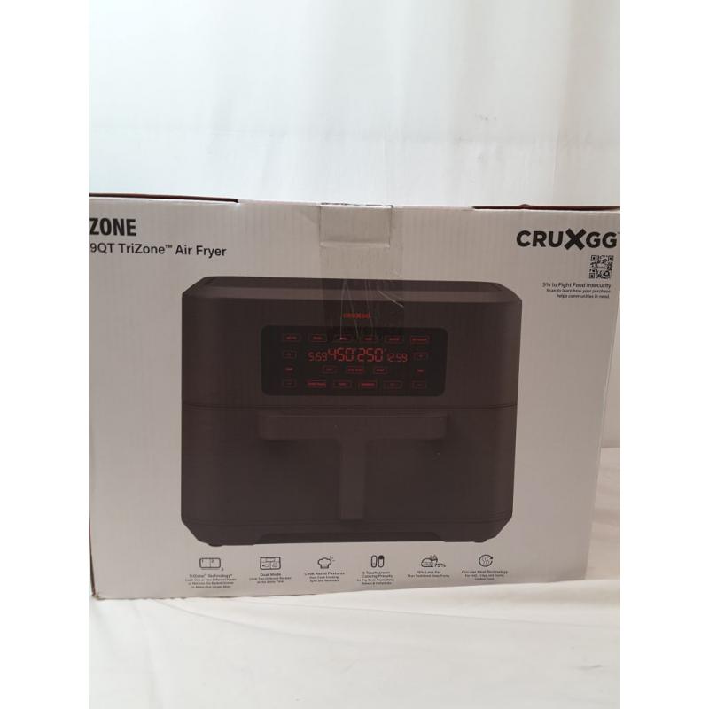 CRUXGG 6-in-1 9qt Air Fryer with TriZone Technology - Smoke Gray