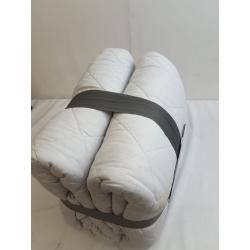 Full/Queen Diamond Stitch Cotton Linen Quilt Light Gray - Threshold