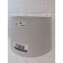 Large Linen Mod Drum Lampshade Gray